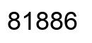 Number 81886 black image