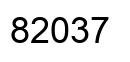 Number 82037 black image