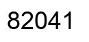 Number 82041 black image
