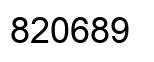 Number 820689 black image