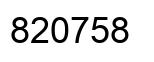 Number 820758 black image
