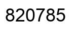 Number 820785 black image