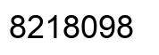 Number 8218098 black image