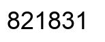 Number 821831 black image