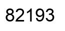 Número 82193 imagen negro