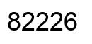 Number 82226 black image