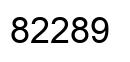 Número 82289 imagen negro