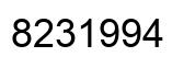 Número 8231994 imagen negro