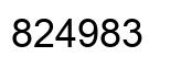 Number 824983 black image