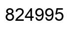 Number 824995 black image