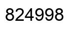 Number 824998 black image