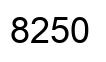 Number 8250 black image