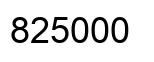 Number 825000 black image