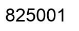 Number 825001 black image
