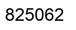 Number 825062 black image