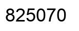 Number 825070 black image