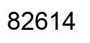 Number 82614 black image