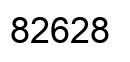 Number 82628 black image
