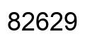 Number 82629 black image