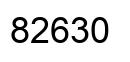 Number 82630 black image