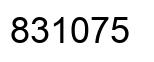 Number 831075 black image