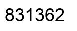 Number 831362 black image