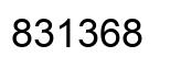 Number 831368 black image