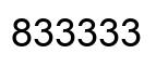 Número 833333 imagen negro