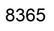 Number 8365 black image
