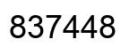 Number 837448 black image