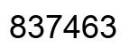 Number 837463 black image