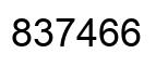 Number 837466 black image