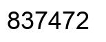 Number 837472 black image