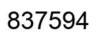 Number 837594 black image