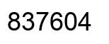 Number 837604 black image