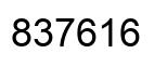 Number 837616 black image