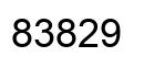 Number 83829 black image