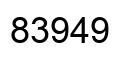 Number 83949 black image