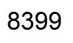 Number 8399 black image