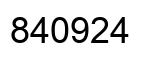 Número 840924 imagen negro
