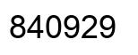 Number 840929 black image