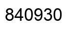 Número 840930 imagen negro