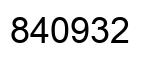 Number 840932 black image