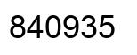 Number 840935 black image