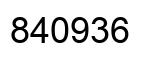Number 840936 black image