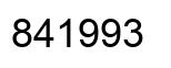 Number 841993 black image
