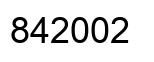 Number 842002 black image
