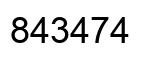 Number 843474 black image