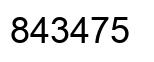 Number 843475 black image