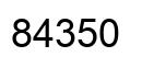 Número 84350 imagen negro